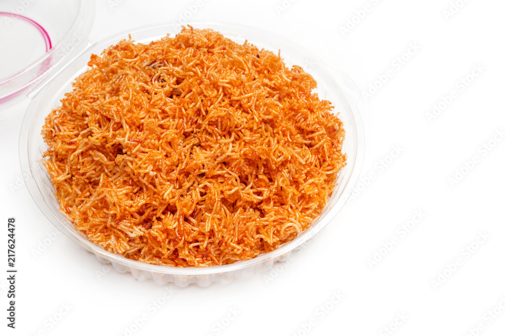 'Mee Grob' popular snack in Thailand - text or copy space 'Mee Grob' popular snack in Thailand - text or copy space