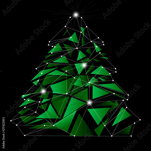 Low poly christmas tree