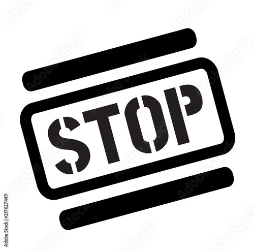 stop black stamp