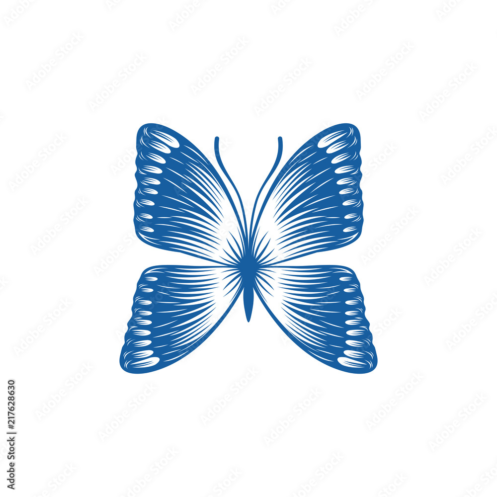 butterfly icon symbol vector illustration