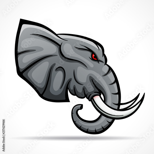 Vector elephant head mascot concept