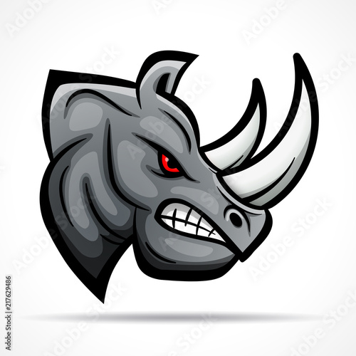 Vector rhino head mascot concept