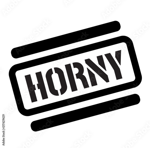 horny black stamp
