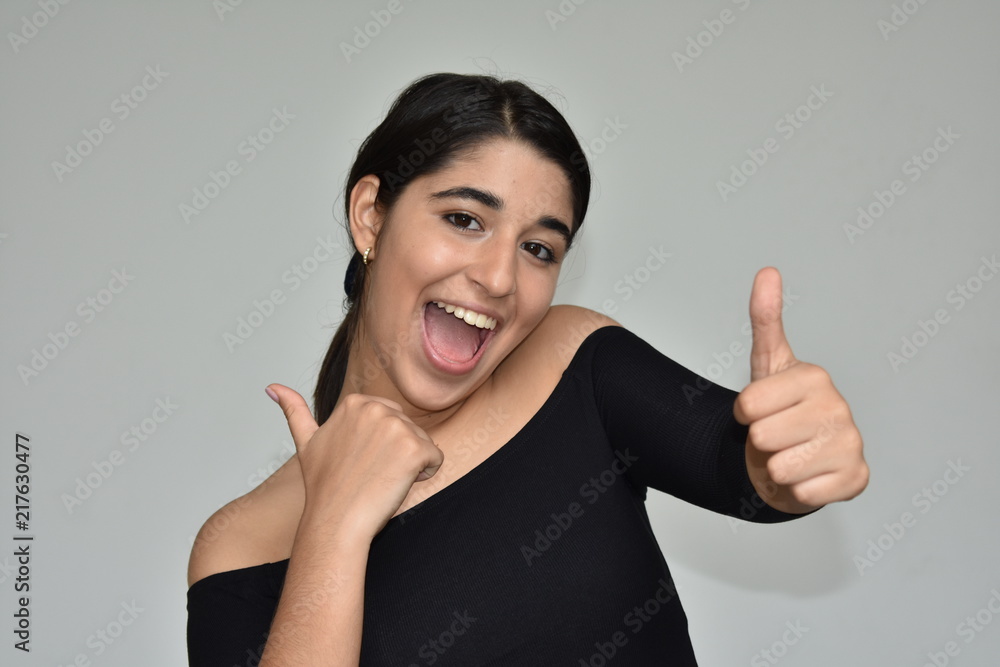 Overjoyed Hispanic Female Overjoyed Hispanic Female