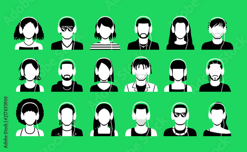 Set Of Different Characters Isolated On White Background