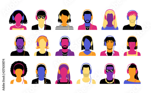Set Of Different Characters Isolated On White Background