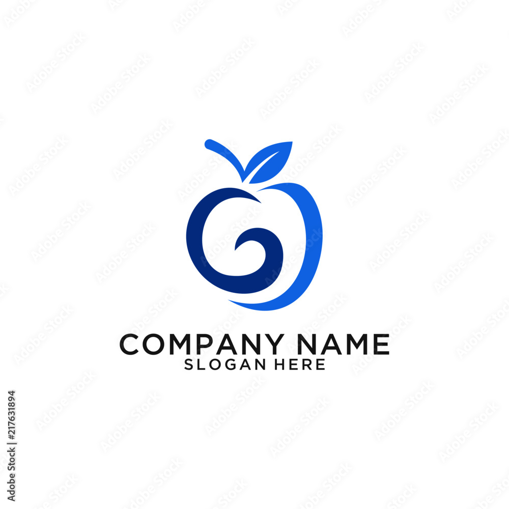 Obraz premium Abstract fruit logo design