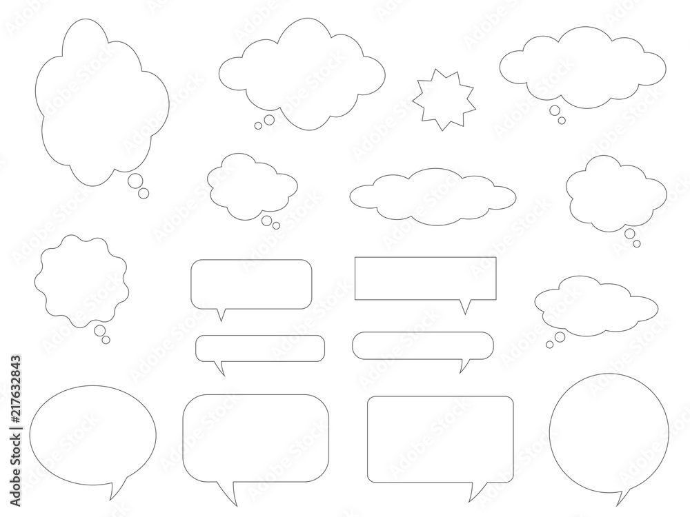 Fototapeta premium シンプルな吹き出し