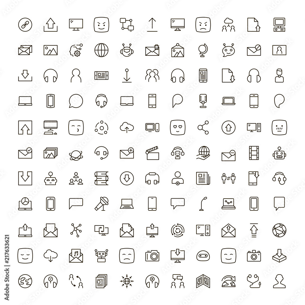 Flat line icon Flat line icon