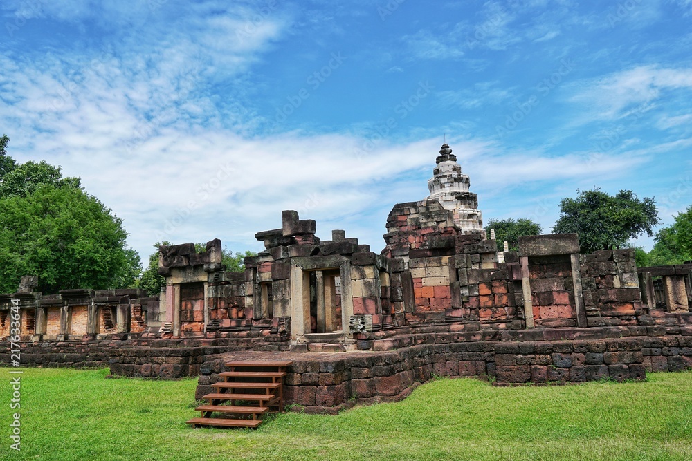 Nakhon ratchasima province, Thailand - August 2’ 2018 : Prasat Phanom Wan Historical Park, Nakhon ratchasima, Thailand