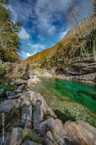 Turquoise Lake Rock Stone Scenery