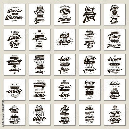 Set of cards with quotes.