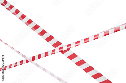 red and white danger tape