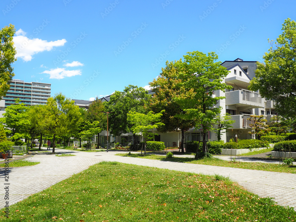 青空と閑静な住宅街 青空と閑静な住宅街