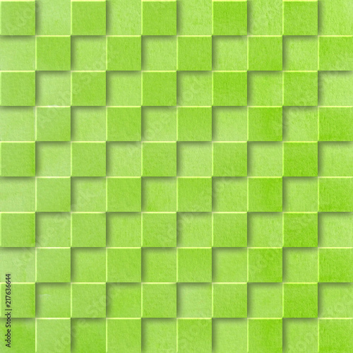 Green Watercolor Geometric Abstraction as Background  Hand Drawn and Painted