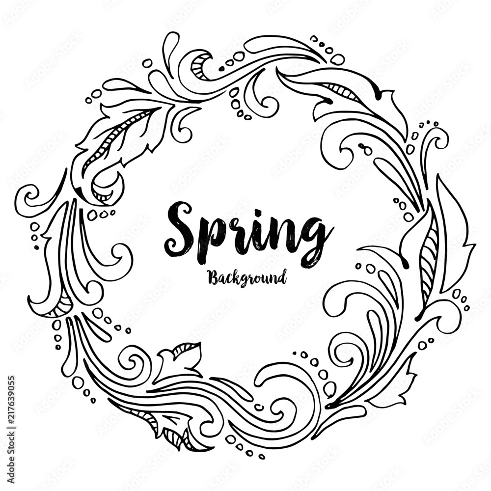 Greeting card for spring flower background vector illustration