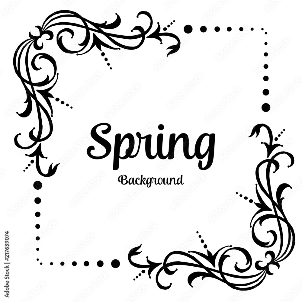Greeting card for spring flower background vector illustration