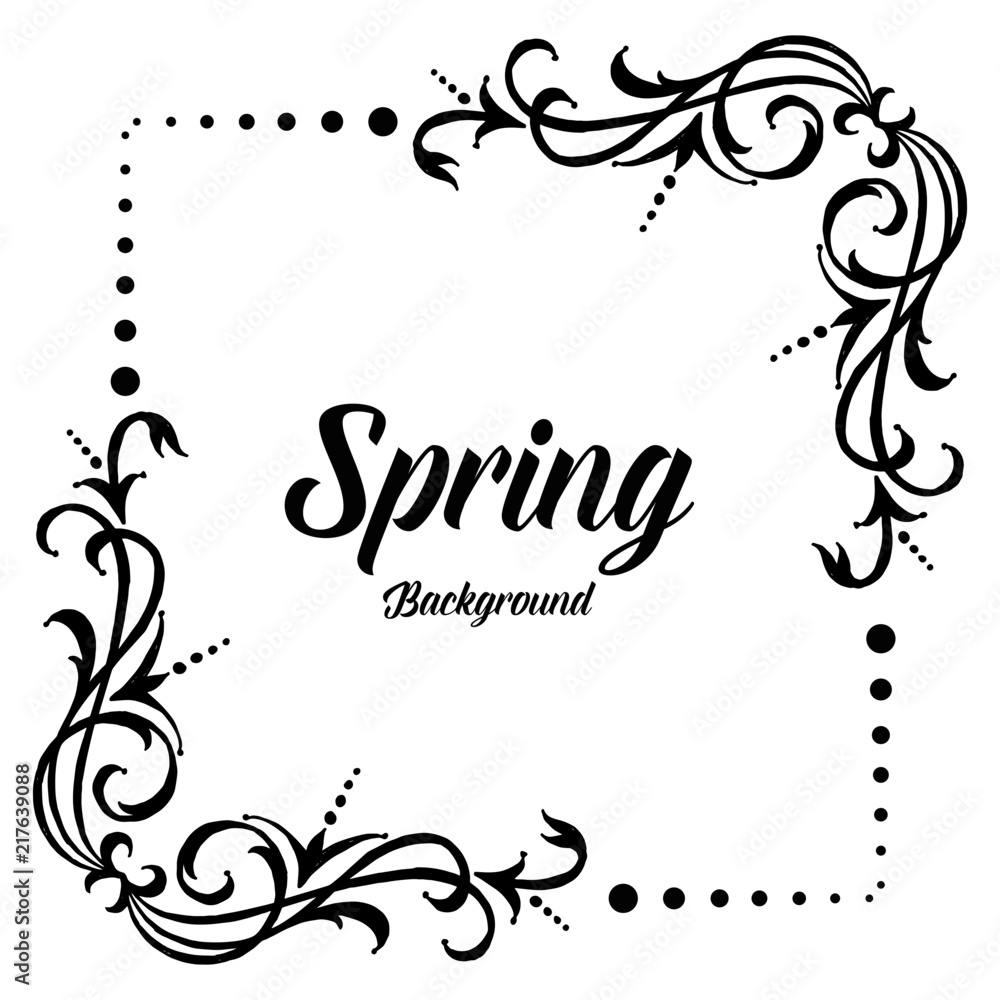 Greeting card for spring flower background vector illustration