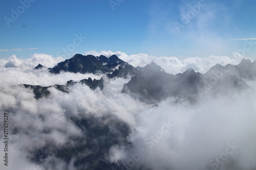 View from top of Rysy peak (2503 m), High Tatras, Slovakia  © dalajlama