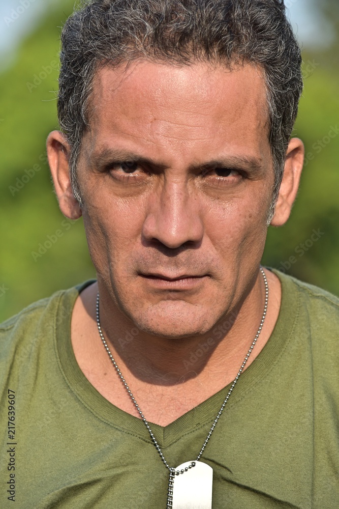 Fototapeta premium Serious Male Soldier