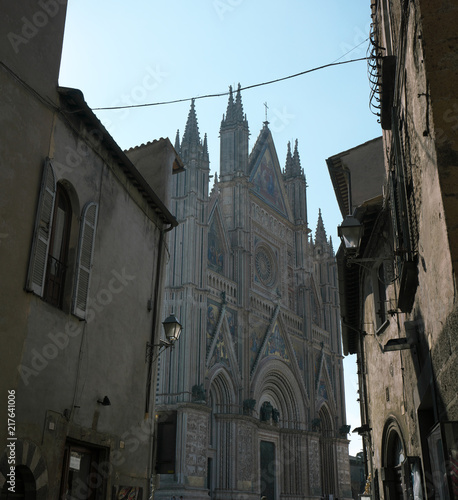 Orvieto,Italy-July 28, 2018: Alley in Orvieto, Umbria photo