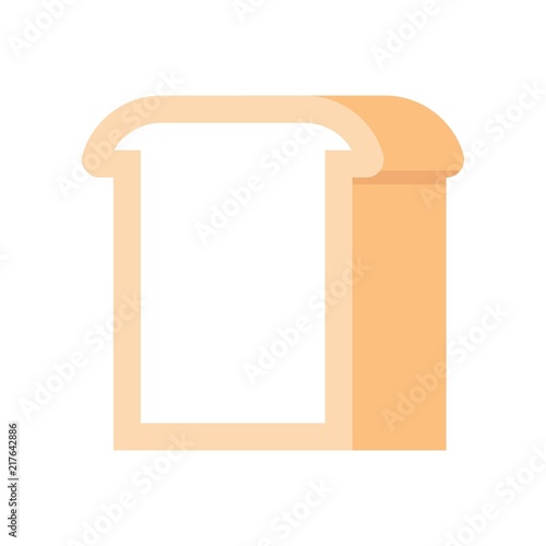 loaf of bread, food and gastronomy set, flat icon