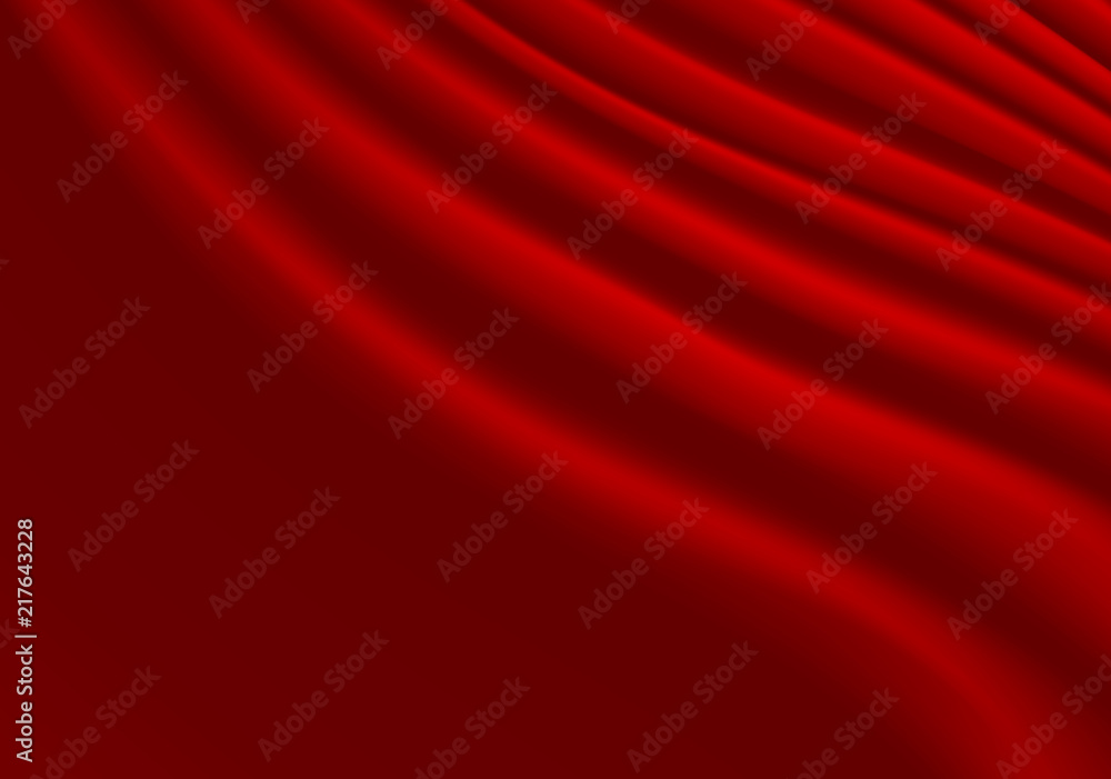 Abstract red fabric wave curve with blank space luxury background vector illustration. Abstract red fabric wave curve with blank space luxury background vector illustration.