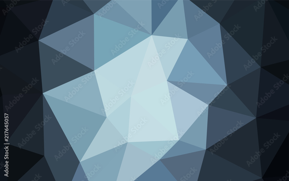 Obraz premium Dark BLUE vector abstract polygonal background.