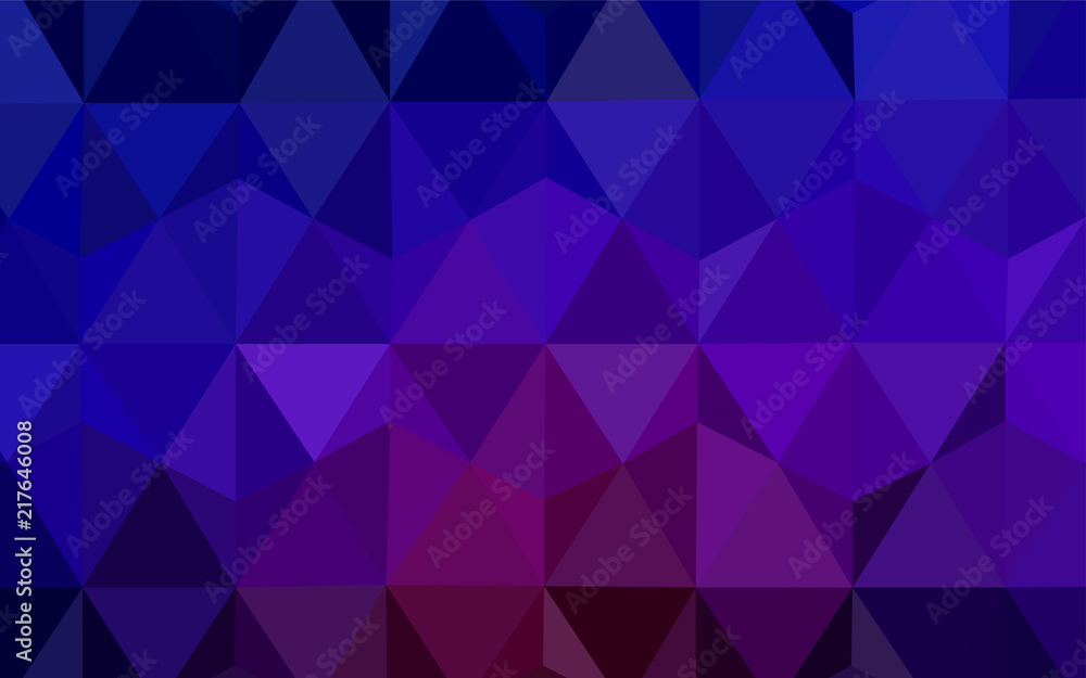 Dark Blue, Red vector gradient triangles template. Dark Blue, Red vector gradient triangles template.