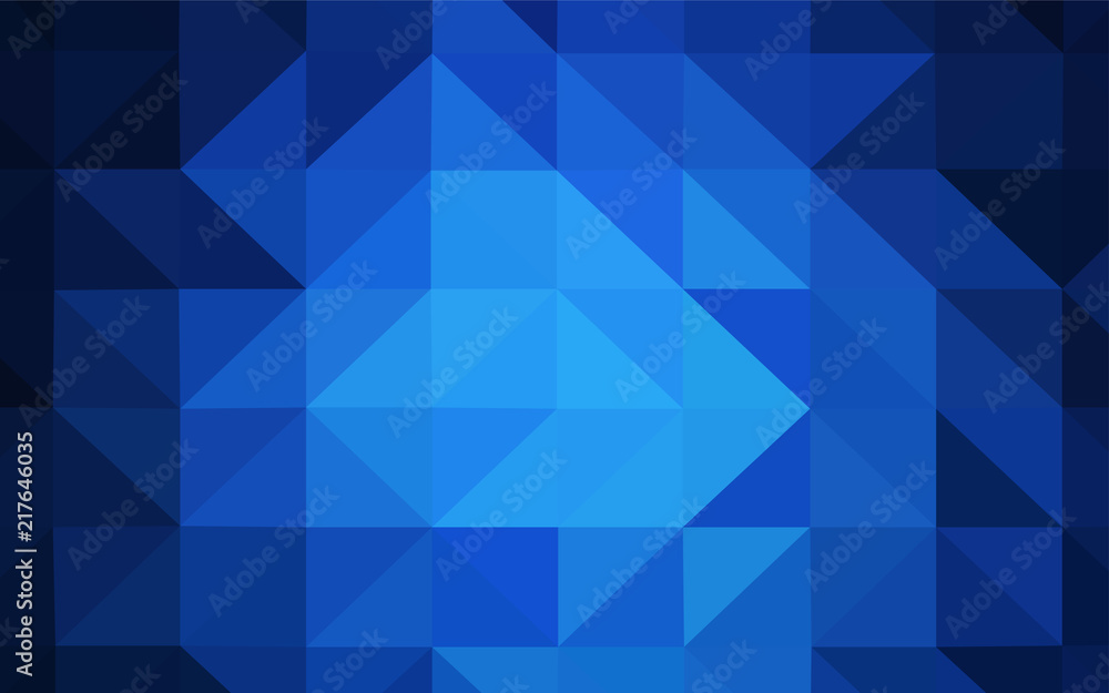 Dark BLUE vector polygon abstract layout. Dark BLUE vector polygon abstract layout.