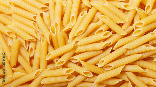 penne pasta as background