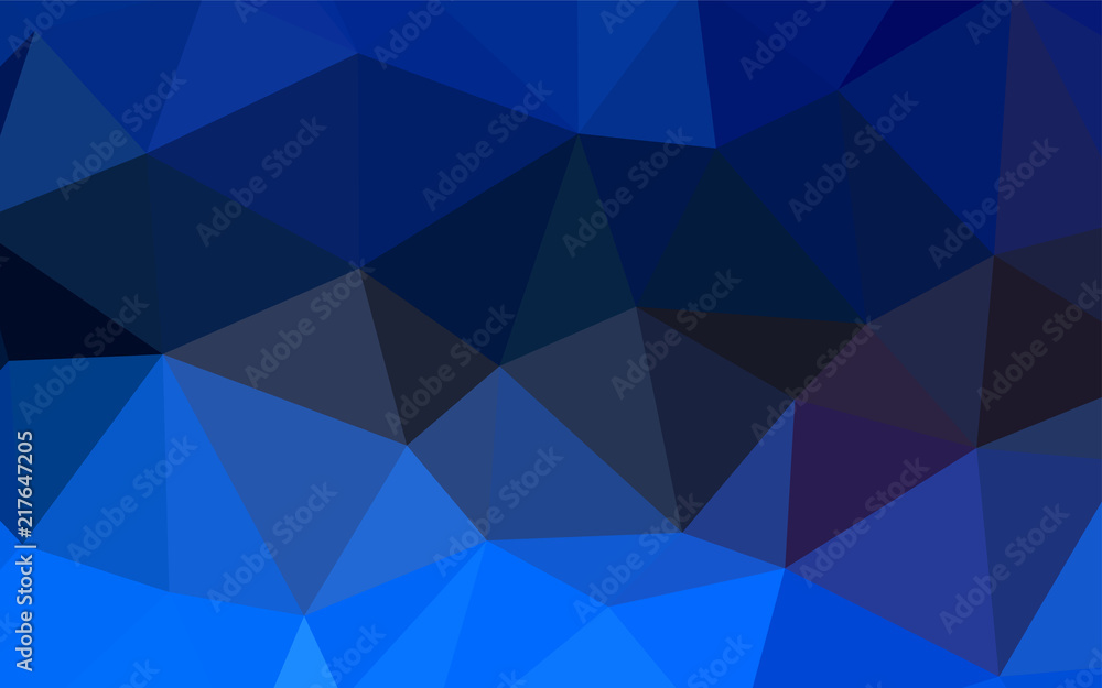 Obraz premium Dark BLUE vector polygon abstract backdrop.