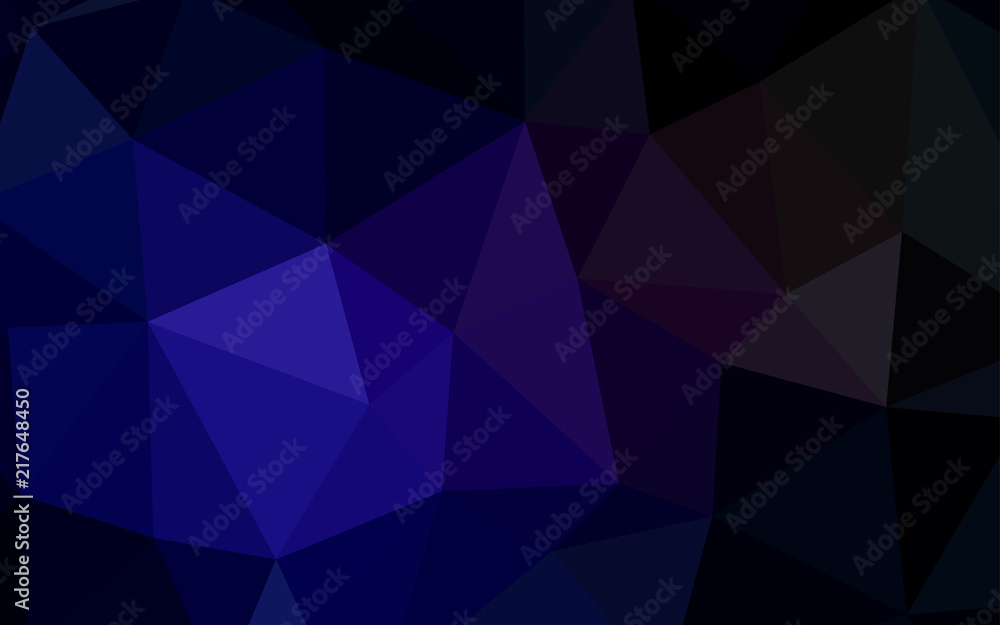 Dark Blue, Red vector low poly cover.