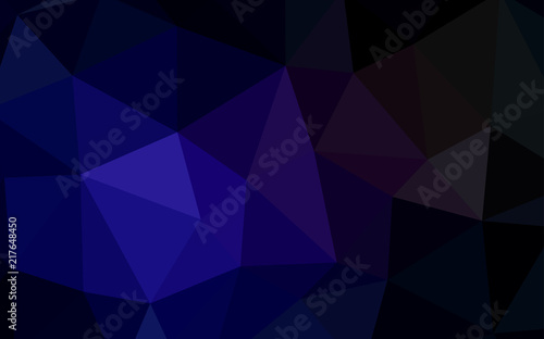 Dark Blue, Red vector low poly cover.