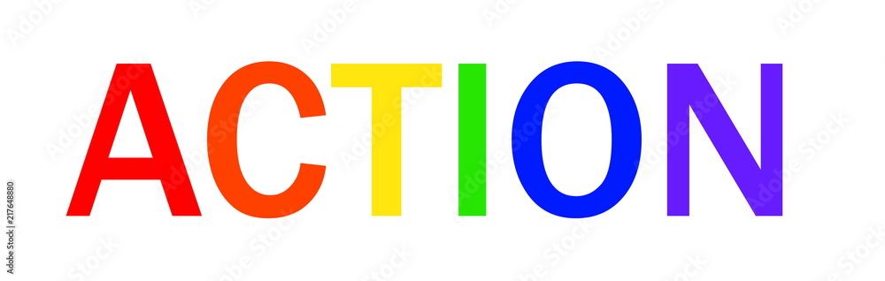 ACTION Muclticolor rainbow style ACTION Muclticolor rainbow style