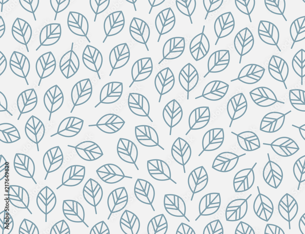 Leaves Pattern. Endless Background. Seamless Leaves Pattern. Endless Background. Seamless