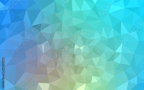 Light Blue, Yellow vector gradient triangles template.