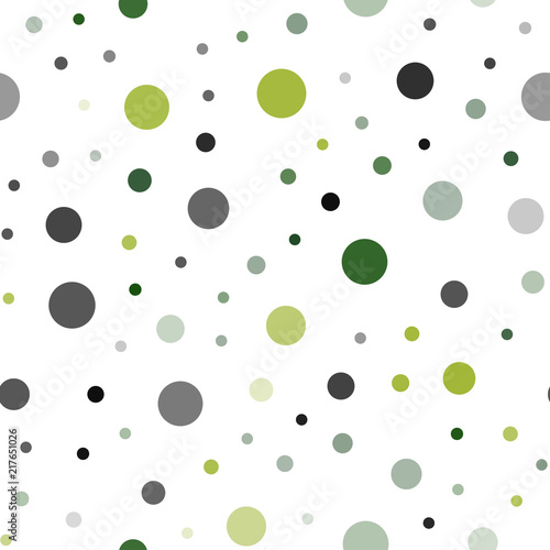 Dark Green  Red vector seamless pattern with spheres.