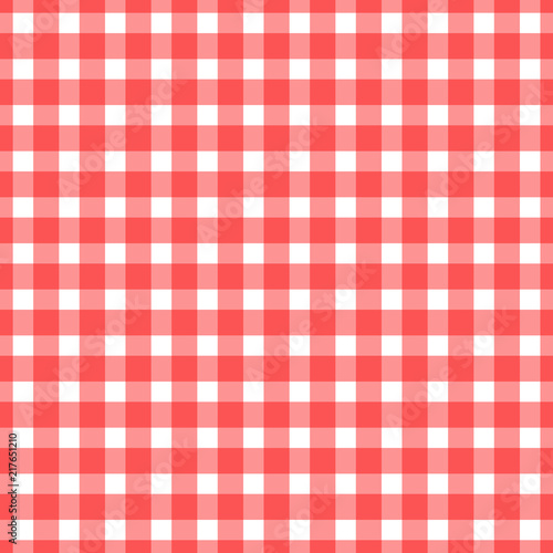 Seamless plaid, check pattern red and white. Design for wallpaper, fabric, textile, paper. Simple background