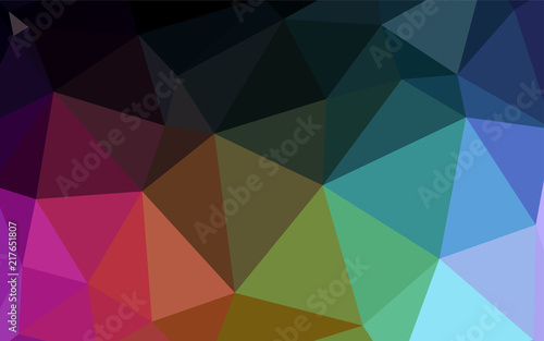 Dark BLUE vector shining triangular cover.