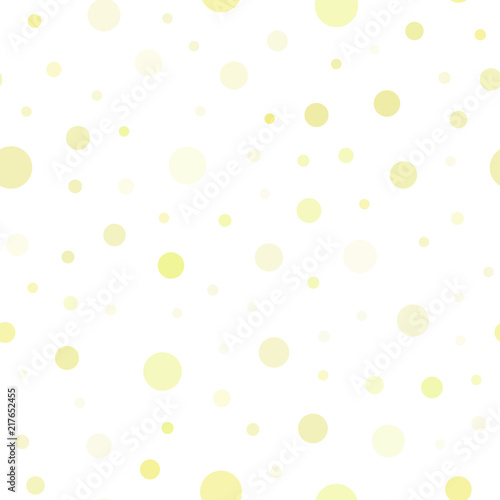 Light Yellow vector seamless template with circles.
