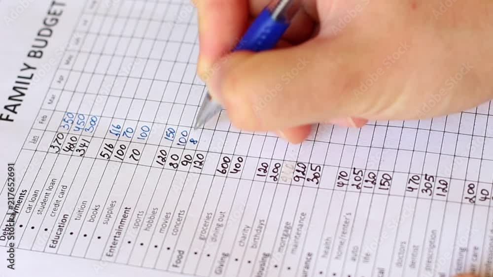 Creating a Home Budget. Control of monthly living expenses. Family Spending Creating a Home Budget. Control of monthly living expenses. Family Spending