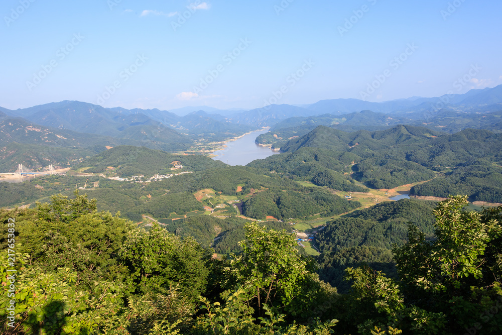 Fototapeta premium Gliding Site of Bibongsan Mountain