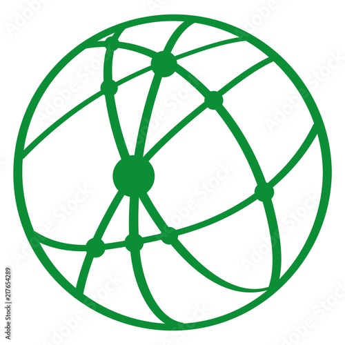 Handgezeichnetes Netzwerk in grün