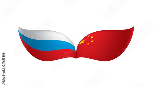 Free Download Russia and China flags. Vector illustration on white background - GFXLoad
