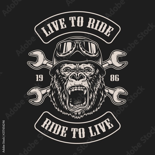 Vintage biker emblem