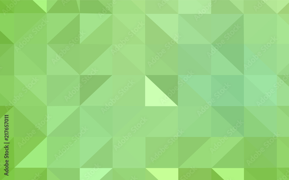 Fototapeta premium Light Green vector shining triangular cover.