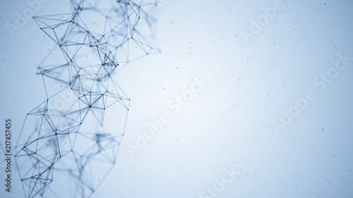 Abstract connecting dots and lines. Technology background. Global network connection.