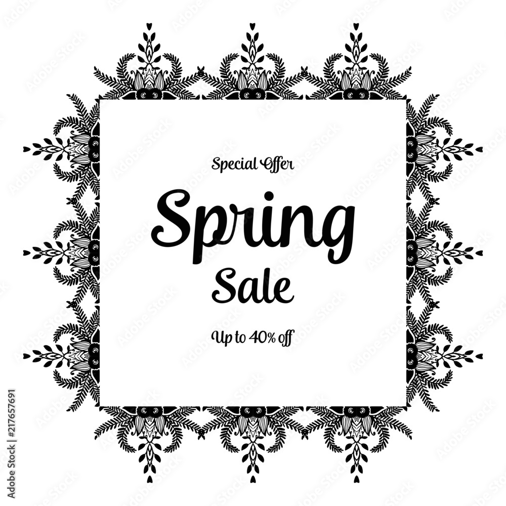 Spring sale hand draw floral design vector illustration Spring sale hand draw floral design vector illustration