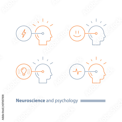 Neuroscience and psychology, emotional intelligence, bias concept, empathy, cognitive skills, creative thinking, positive mindset